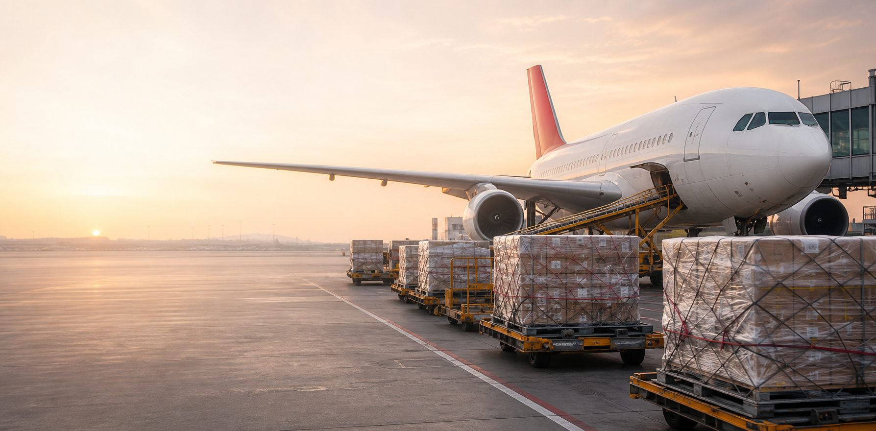 Carga aérea siendo embarcada con destino a Ciudad de México